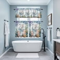 thumbnail image 4 of Summer Ocean Octopus Kitchen Curtains Valances and Tiers Set of 3 Nautical Colorful Sea Fish Coral Starfish Wood Tier Curtains and Valance with Rod Pocket for Small Windows, 27.5"x24", 4 of 9