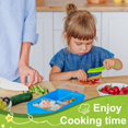 thumbnail image 4 of 12Pcs Kid Cutter Set Plastic Children Cooking Cutter Set with Cutting Board and Peeler Safe Toddler Kitchen Cutter Suit Fruit Vegetable Crinkle Cutter Serrated Edge Cutter for Kid, 4 of 11
