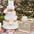 thumbnail image 4 of DIY Wedding Card Box with Lock Rustic Wood Card Box Gift Card Holder Card Box Perfect for Weddings, Baby Showers, Birthdays, Graduations Hold up 225 Cards, 4 of 7
