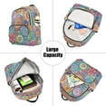 thumbnail image 5 of Fashion Quilted Backpack for Women Lightweight Travel Daypack Casual Bag for Shopping Travel Vibrant and Colorful Flower M, 5 of 7
