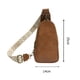 thumbnail image 3 of Bolsa Boho Chest Bag PU Fanny Pack bandolera Mujer Sling Purse (Marrón claro) Likrtyny  Para Estrenar, 3 of 9