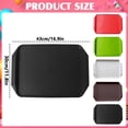 thumbnail image 3 of Black Plastic Serving Tray Rectangular Dinner Plate Thickened Sturdy for Cafeteria Restaurant Home Kitchen, 3 of 6