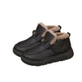 thumbnail image 5 of Cadancy Women Snow Boots Cute Loafer Plush Lined Leather Winter Warm Booties Ankle High Non Slip Thick Sole Outdoor Walking Comfort Casual Furry Shoes for Cold Weather, 5 of 9