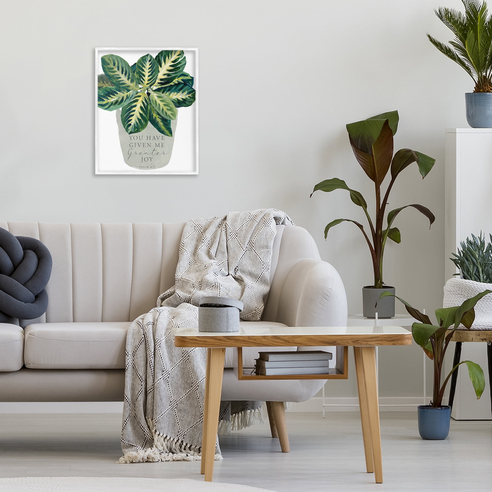 Stupell Industries Prayer & House Plant White Framed Giclee Art, design by Lanie Loreth
