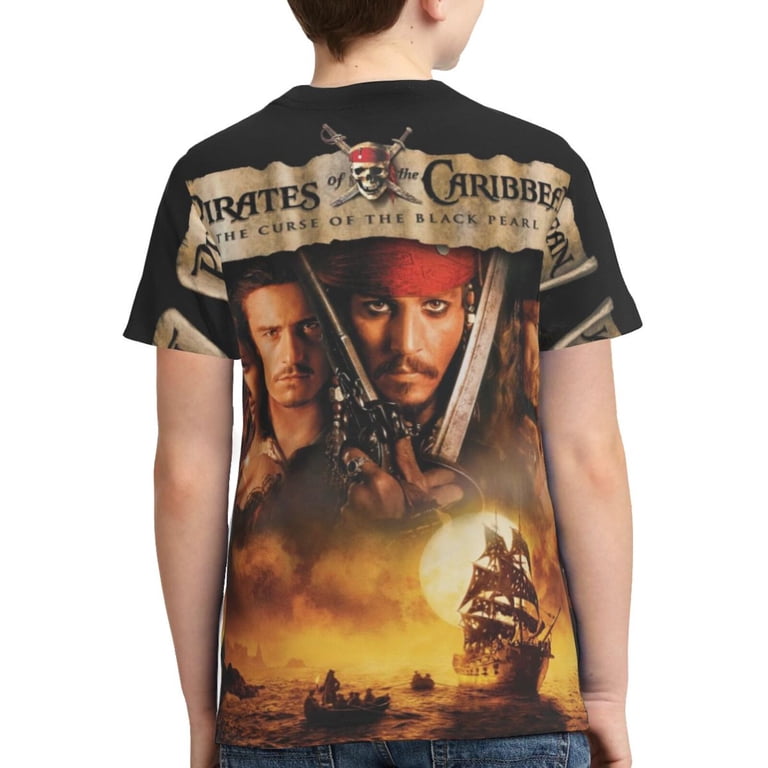 Youth Pirates Of The Caribbean T-Shirt 3d Printed Crewneck Graphic 