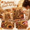 thumbnail image 2 of Autumn Pearl Painting Kit, DIY Autumn Harvest Pumpkin Pearl Diamond Art Kit (Style B), 2 of 8