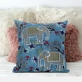 thumbnail image 4 of Amrita Sen Designs CAPL727BrCDS-ZP-18x18 18 x 18 in. Two Elephants Broadcloth Indoor & Outdoor Zippered Pillow - Blue & White, 4 of 4