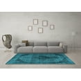 thumbnail image 3 of Ahgly Company Indoor Square Persian Light Blue Traditional Area Rugs, 3' Square, 3 of 4