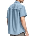 thumbnail image 3 of Mens Short Sleeve Button Down Shirts Fishing Hiking Quick Dry Shirts for Summer Beach Casual Tops, 3 of 11
