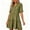 Khaki, variant on New Plus Size Dresses for Women Summer Fashion Solid Color Sleeve Maxi Skirt Short-Sleeved Round Neck Short Dress With Thigh Length Hem