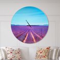 thumbnail image 2 of Designart 'Lavender Flowers and Clear Sky ' Modern wall clock, 2 of 6