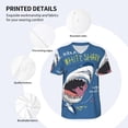 thumbnail image 4 of Balery Great White Shark Baseball Jersey for Men Casual Button Down Shirts Short Sleeve Active Team Sports Uniform-X-Large, 4 of 9