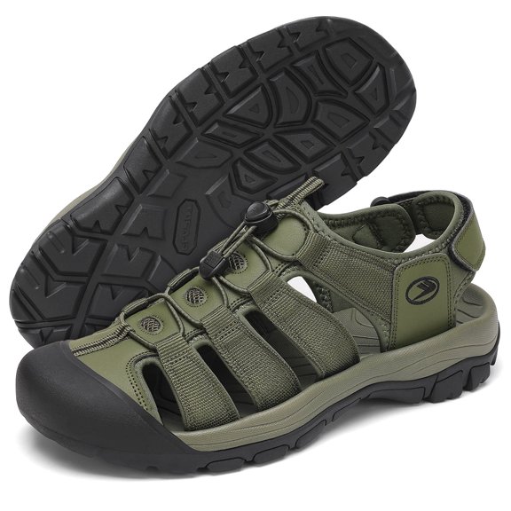 Rumpra Men’s Closed Toe Sport Sandals, Lightweight Outdoor Hiking Beach Shoes