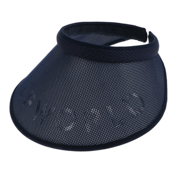 jewelry2020_uk Visera con clip para mujer Visera para la cabeza Protección 50 Sombrero para el sol Grande Azul marino Hugo Sombrero de visera de ala grande para mujer