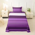thumbnail image 2 of Castle Fairy Abstract Horizontal Stripe Twin Sheets 3pcs,Watercolor Thin Line Bedding,Lavender Violet Plum,1 Flat Sheet, 1 Fitted Sheet and 1 Pillowcase, 2 of 7
