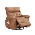 thumbnail image 2 of Oversized Manual Recliner, PU Leather Recliner Chair with 1.5X Sponge Filling and Easy Recline Mechanism, 2 of 4