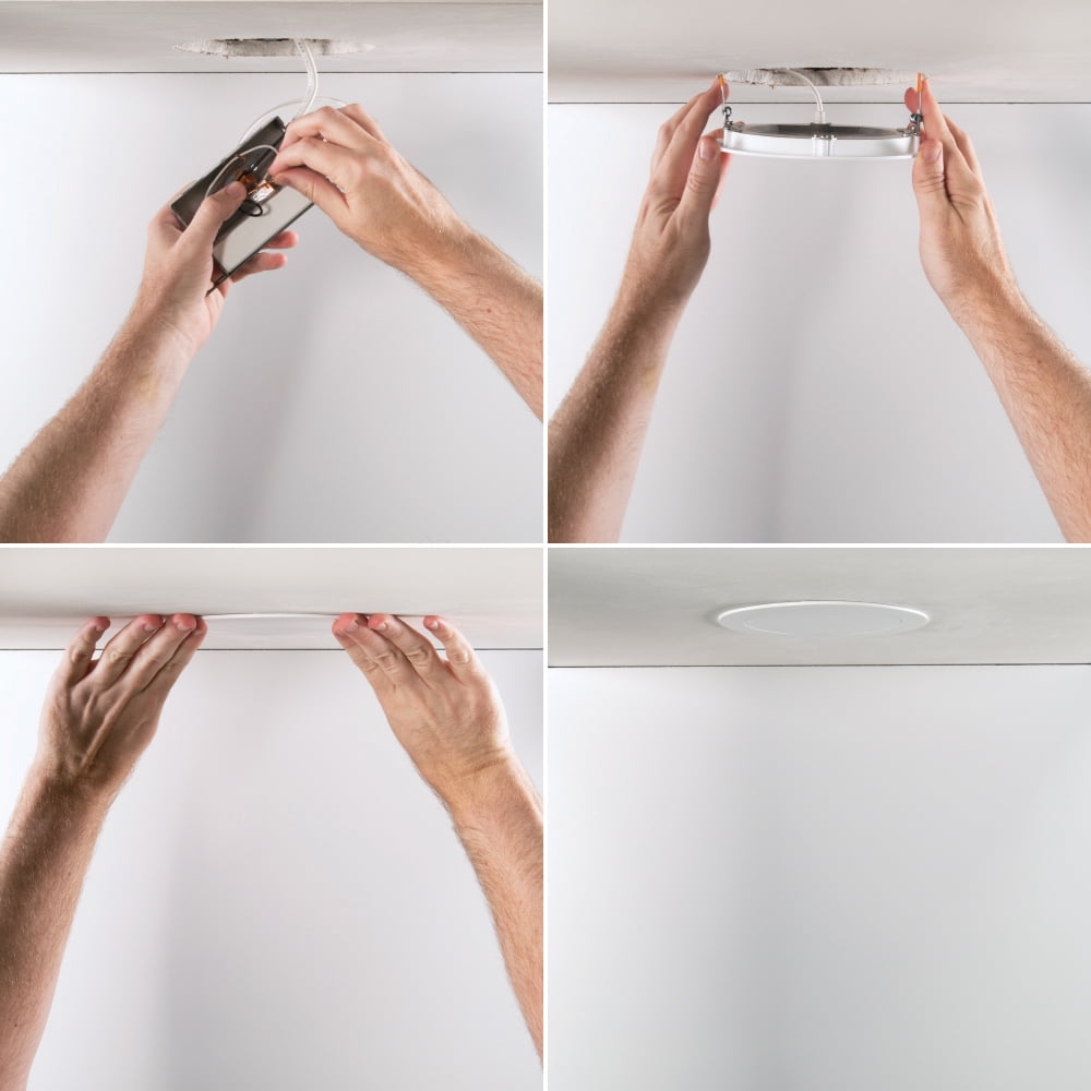 Halo 6" inch Recessed Canless LED Ceiling Light Direct Mount, White