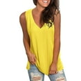 thumbnail image 1 of DPTALR Débardeur d'Été pour Femmes Col en V Sans Manches Tunique Décontractée Blouse, 1 of 6
