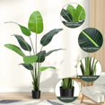 thumbnail image 4 of Qinaqin 5ft(2pcs)-B Verde Bird de Paradise Tropical Artificial Plant para Indoor Hogar Living Sala y Oficina Profundidadcoration, 4 of 5