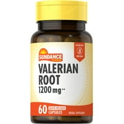 Sundance Vitamins Valerian Root Capsules, 1200 mg, 60 Count