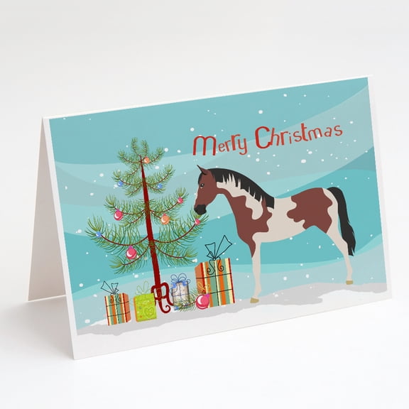 Pinto Horse Christmas Greeting Cards and Envelopes Pack of 8