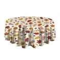 thumbnail image 5 of Hello Fall Maple Leaves Round Table Cloth,Wrinkle Resistant Table Cover with Polyester,Waterproof Reusable Round Table Clothes for Weeding Birthday Tea Party Decorations (Round,60x60inch), 5 of 6