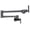 Gunmetal Black, variant on ANZZI Braccia Double Handle Pot Filler Kitchen Faucet in Polished Chrome