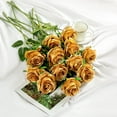 thumbnail image 3 of Red Fake Roses Artificial Flowers - 10 Pcs Fake Artificial Roses Silk Flowers with Stems for Home Wedding Hotel Office Centerpiece Decor, 3 of 5