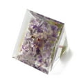 thumbnail image 3 of Orgonite Pyramid Resin Energy Generators Reiki Natural Amethyst Chips & Wire Wrapped Natural Peridot Tree of Life Inside for Home Office Desk Decoration 59.5x59.5x59.5mm, 3 of 3