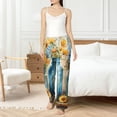 thumbnail image 6 of Lsque Rustic Blue Vase Blossoms Print Women's Pajama Pants, Lounge Pant - Comfortable Home Wear,Elastic Waistband, Stylish Design-Medium, 6 of 9
