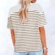 thumbnail image 3 of Hombro Frío Tops Mujeres Cuello en V Manga Corta Fuera Del Hombro Color Sólido Blusa Casual Suave Poliéster Primavera Verano Moda, 3 of 5