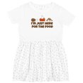thumbnail image 3 of Inktastic I'm Just Here for the Food Girls Toddler Dress, 3 of 5