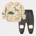 thumbnail image 2 of HCNTES Baby Boy Winter Clothes Boy Clothes Toddler Clothes Toddler Boy Clothing Sets Printed Long Sleeve Tops And Pants Kids 2Pcs Outfits, 2 of 4