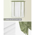 thumbnail image 5 of Sage Green Rhombus Plaid Tie Up Curtains for Kitchen Bathroom Bedroom Windows 45 Inch Length, Classic Modern Geometric Abstract Art Balloon Drape Curtains Shade Rod Pocket Curtain Panel, 42"x54", 5 of 7