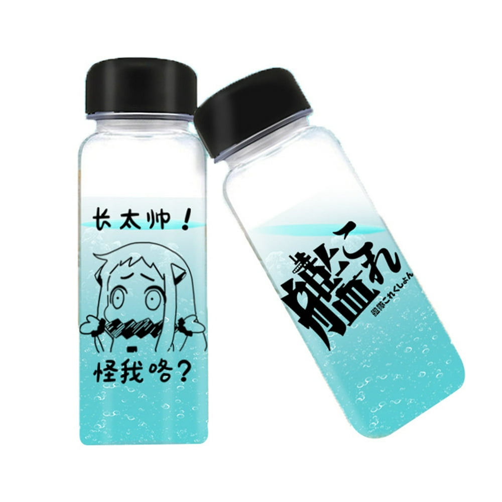 Ailin Online Japanese Anime Glass Water Bottle 14oz Non Toxic BPA Free