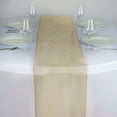 thumbnail image 3 of Efavormart 10 Pack Gold Sheer Organza Table Runners - 14"x108", 3 of 10
