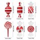 thumbnail image 5 of Colgantes de bastón de caramelo rojo con forma de piruleta grande para Navidad, adornos de bolas colgantes para árbol de Navidad 2024, decoración navideña para el hogar, regalo de Año Nuevo, 5 of 5