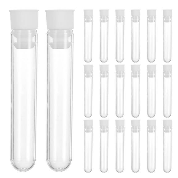 Guangmc 100 Clear Screw Cap Test Tubes for Scientific Experiments