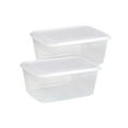 thumbnail image 1 of DOLITY 2 Pieces Refrigerator Food Storage Containers Fridge Produce Saver Portable Stackable for Pantry Fridge Household Pizza Crust 2000ml, 1 of 9