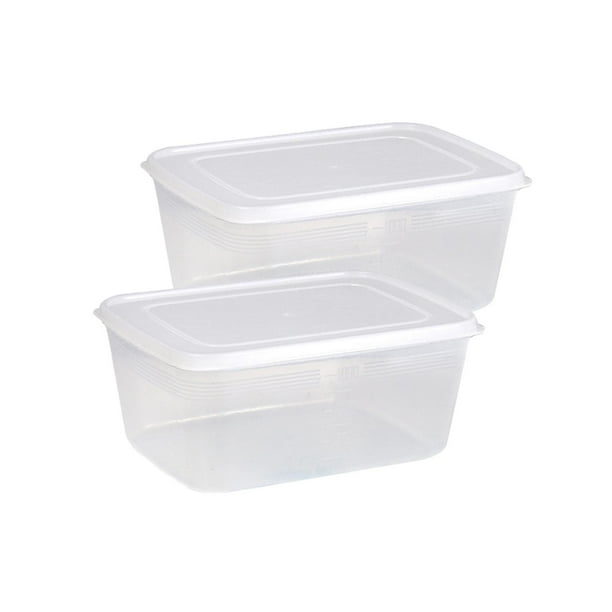 2 recipientes para almacenar alimentos, lechuga y ensalada, para restaurantes y hogares. 2000ml