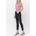 thumbnail image 6 of Flying Monkey - Mid Rise Cropped Skinny Jeans with Destroyed Frayed Hem (27" Inseam) - F5294, 6 of 8