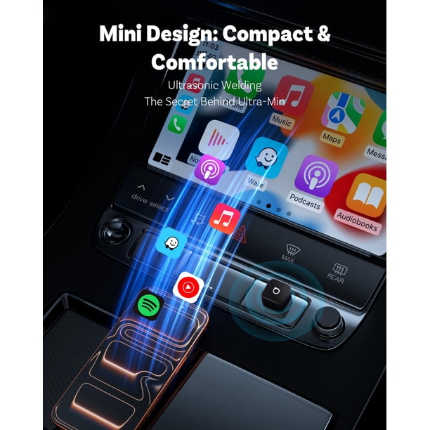 OTTOCAST 2026 Upgrade Mini Cube 3.0, 2-in-1 Wireless CarPlay