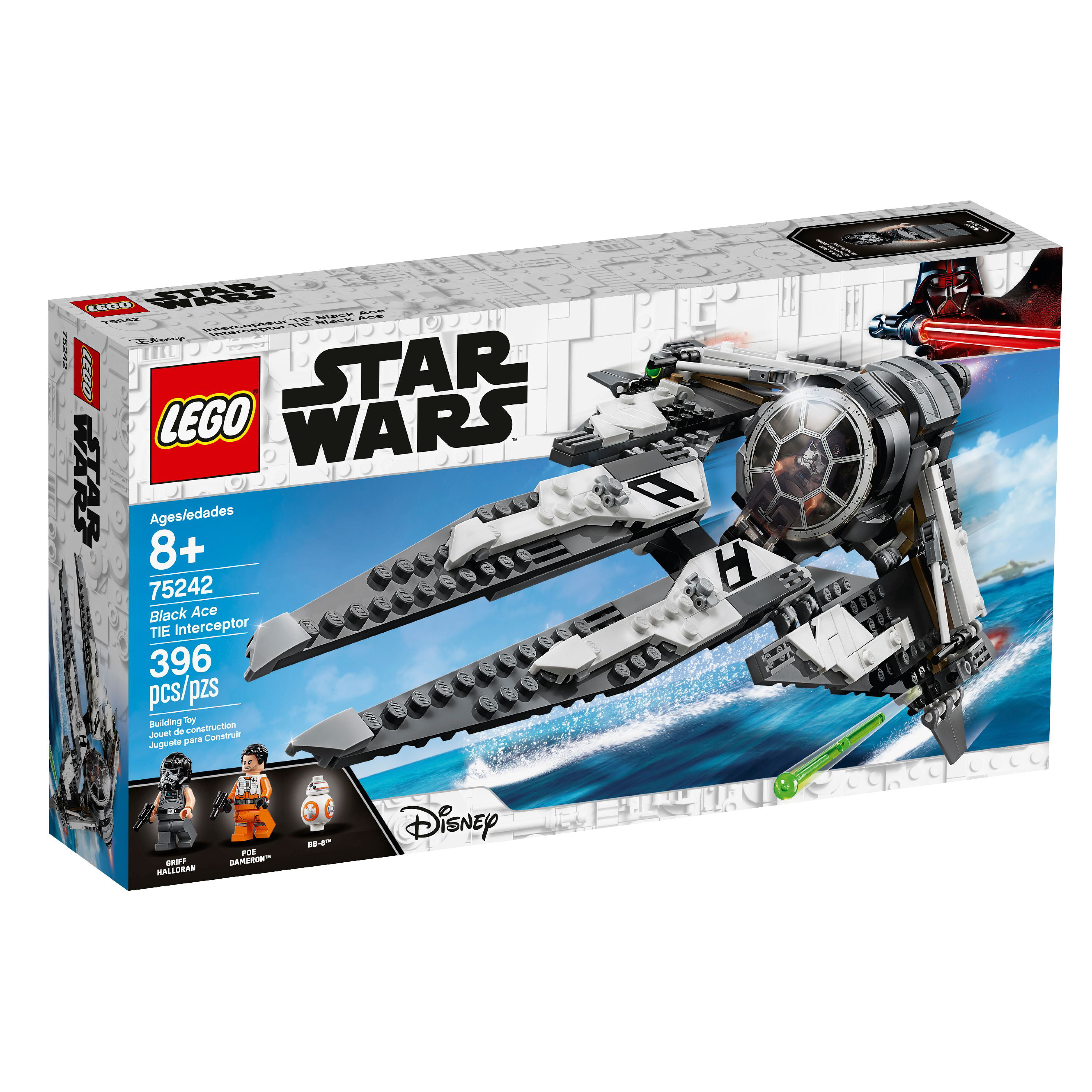 stout lukke side LEGO Star Wars Black Ace TIE Interceptor 75242 TIE Fighter Building Set -  Walmart.com