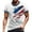 Red, variant on Men's Retro Raglan Polo Shirt, Three-Button Design with Patriotic Flag Print for Casual and Semi-Formal Occasions ,Blue L