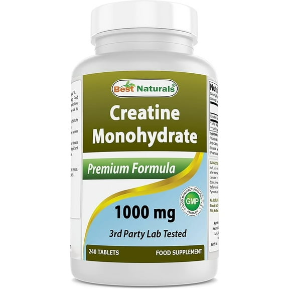 Best Naturals Creatine Monohydrate 1000mg, 240 Ct