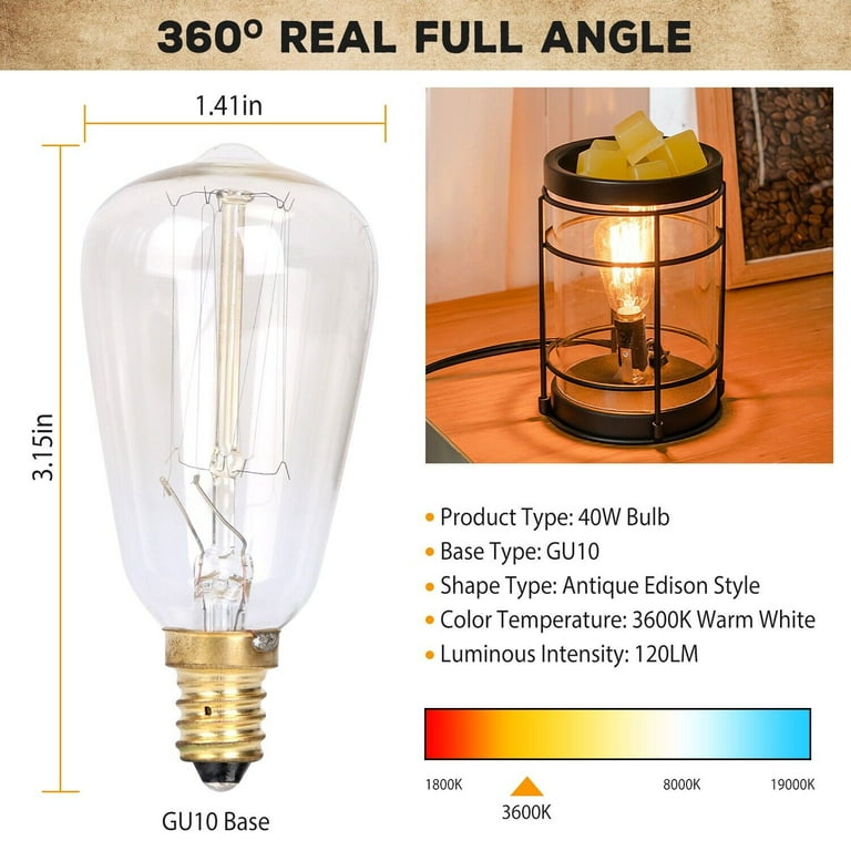 Electric oil top burner light bulb