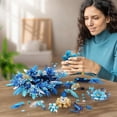thumbnail image 6 of HI-REEKE Flower Building Block Set Everlasting Botanical Bouquet Building Plastic Toy for Adult Blue, 6 of 7