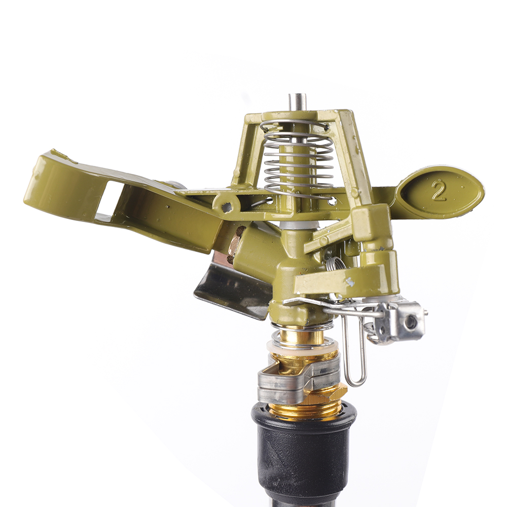 Lawn Impact Sprinkler on Tripod Base Stainless Steel Duty Farm Sprinkle Sturdy and Durable Suitable for Most Kinds of Garden Hoses.