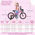 thumbnail image 3 of Costway 16" Kid's Bike with Training Wheels Adjustable Handlebar & Seat Handbrake Pink, 3 of 10