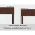thumbnail image 6 of AFI Orlando Queen Wood Platform Bed with Headboard Footboard & Twin XL Trundle, Walnut, 6 of 10